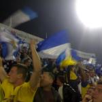 Трибуна киян на матчі зі спартаком у Тель-Авіві на стадіоні "Блумфільд"