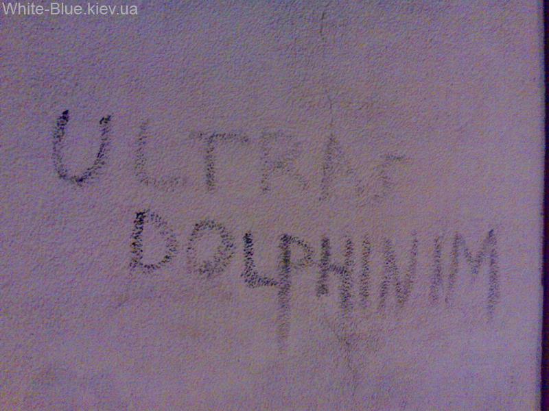 Стіна стадіону в Ашдоді. Місцеві ультрас (їх там десь до сотні) називають себе "дельфінами":)