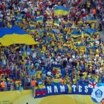 Українська трибуна в Лейпцизі на матчі зі збірною Іспанії